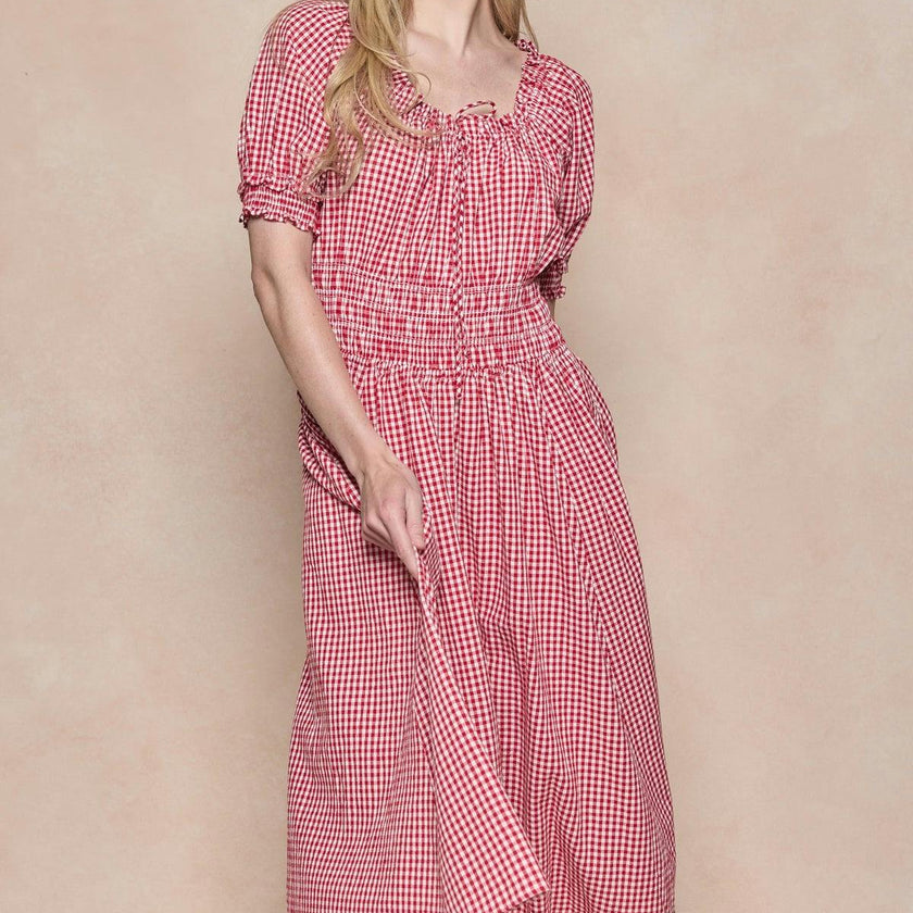 Jessie Dress in Red Gingham