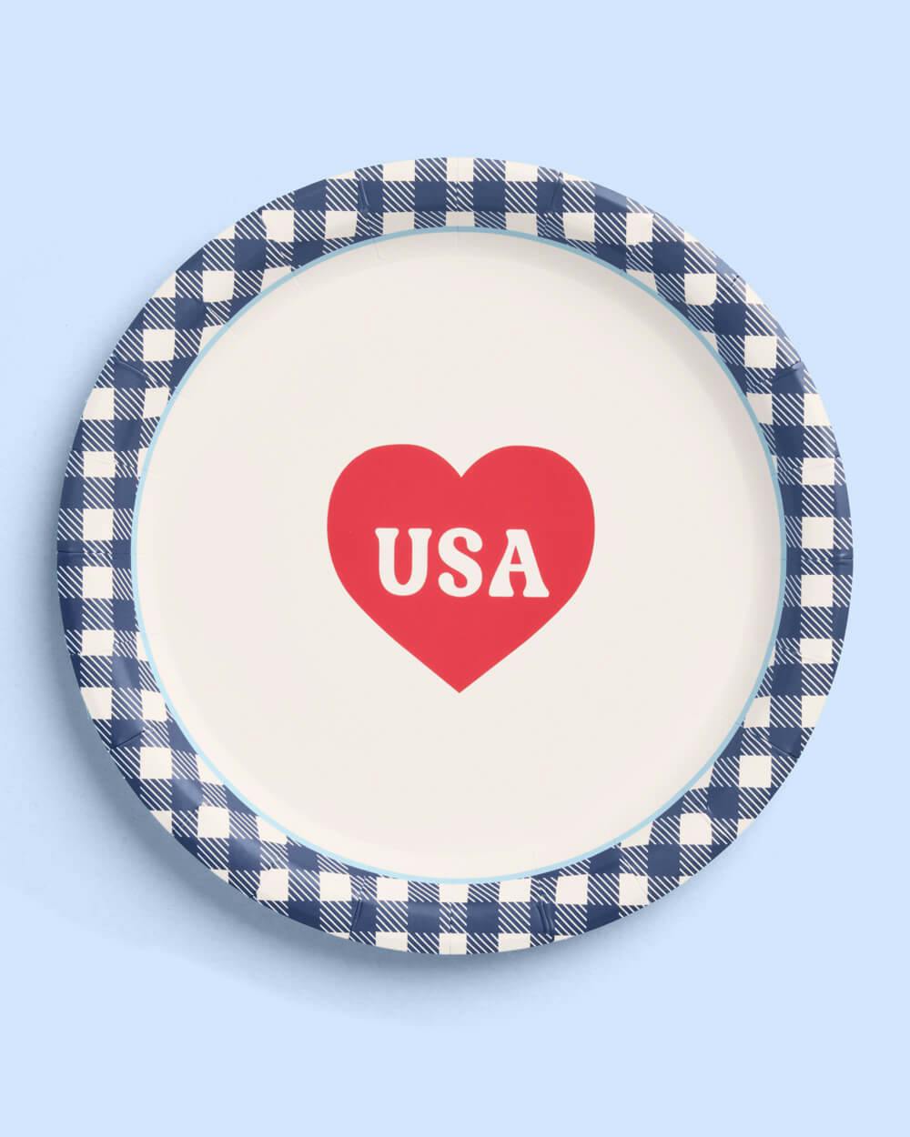 All American Plates - 24 paper plates