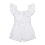 Organic Seersucker Ruffle Romper