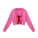 Big Kids Cardigan Sweater W/Bow