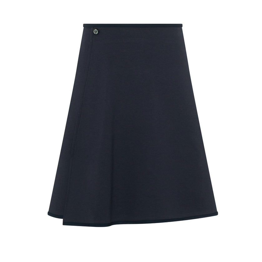 Ponte Flare Wrap Skirt Black
