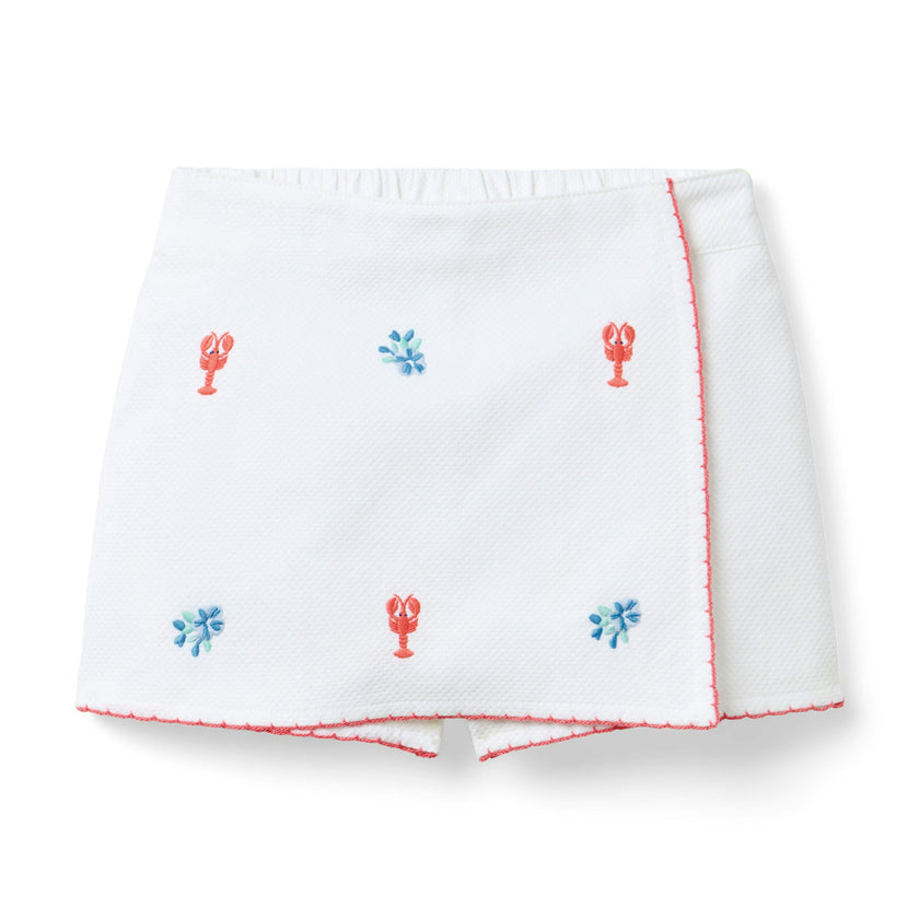 Embroidered Lobster Skort