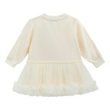 Beige Ballet Ruffle Bow Dress