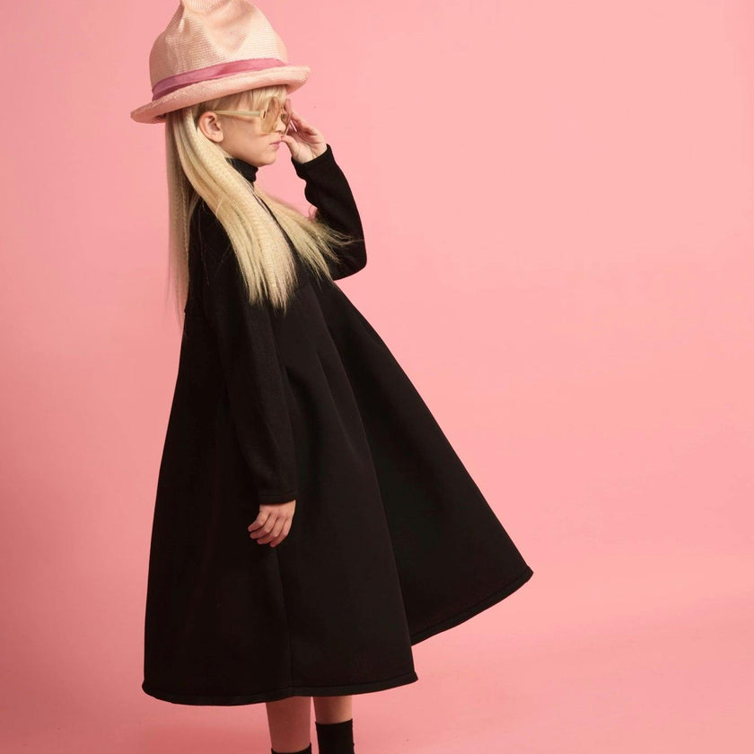 Neoprene Turtleneck Dress