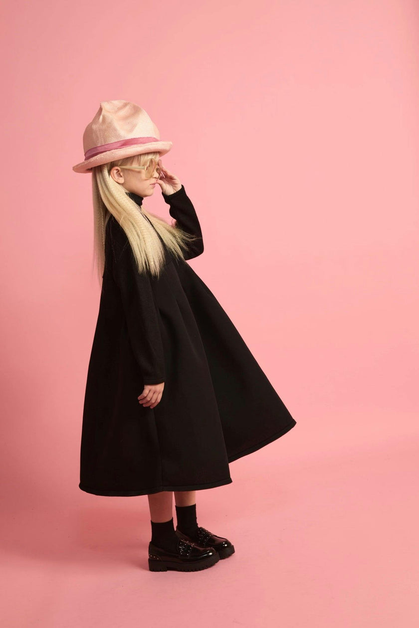 Neoprene Turtleneck Dress