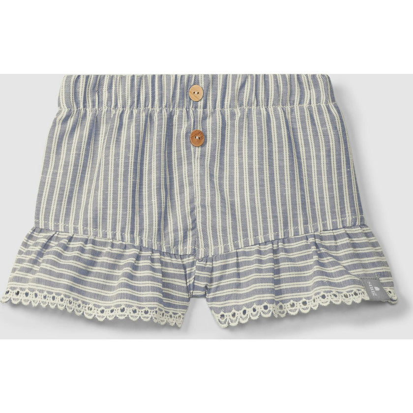 Pinstripe Ruffle Shorts