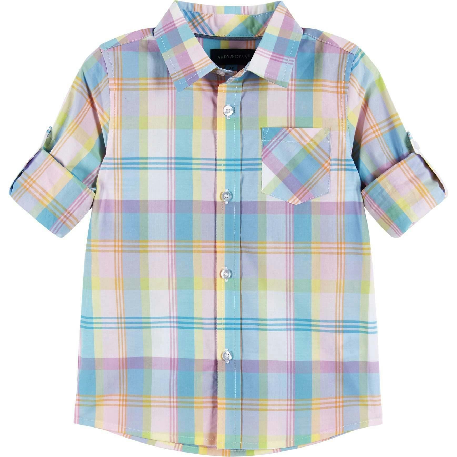 White Plaid Pastel Double-Sided Shirt