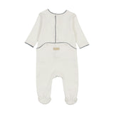 Heirloom Berry Footie Ivory & Blue