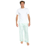 Men's Green Palm Tree PJ Pants - Organic Cotton Poplin