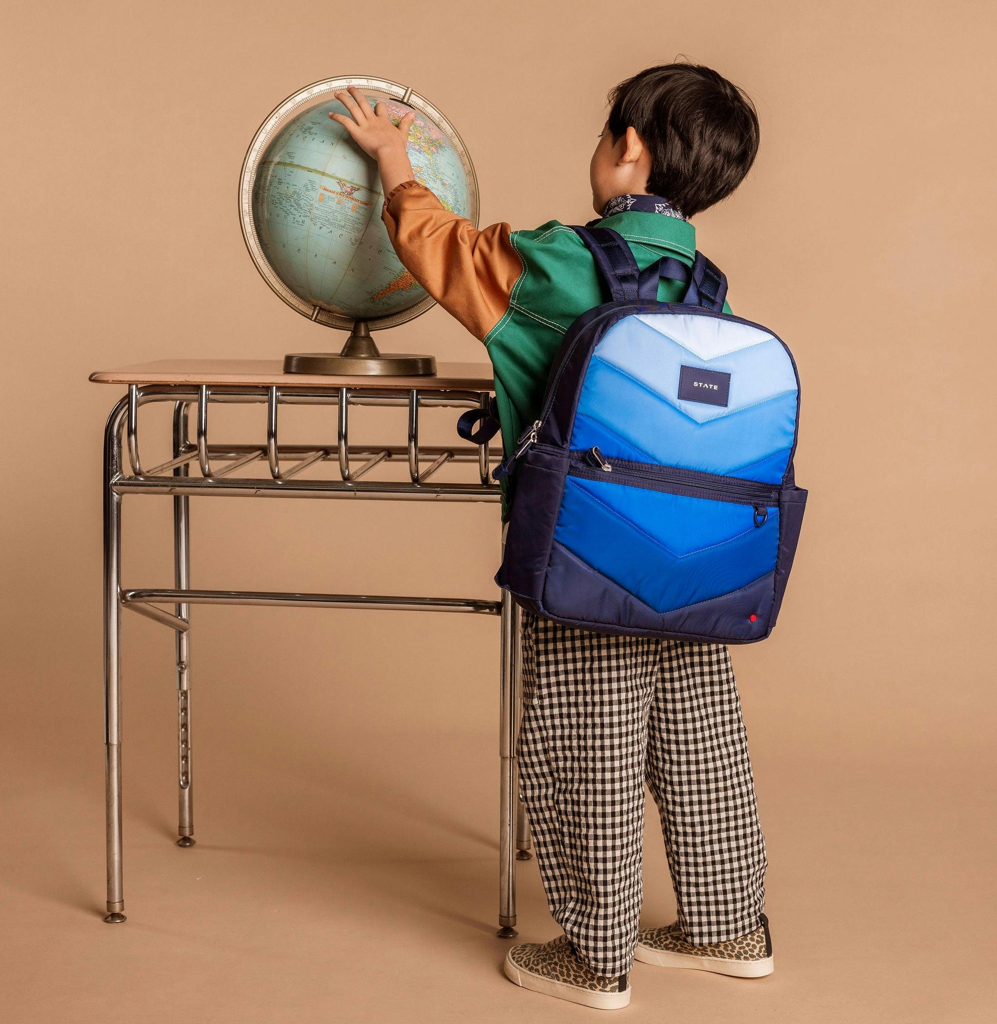 Kane Backpack, Purple Chevron
