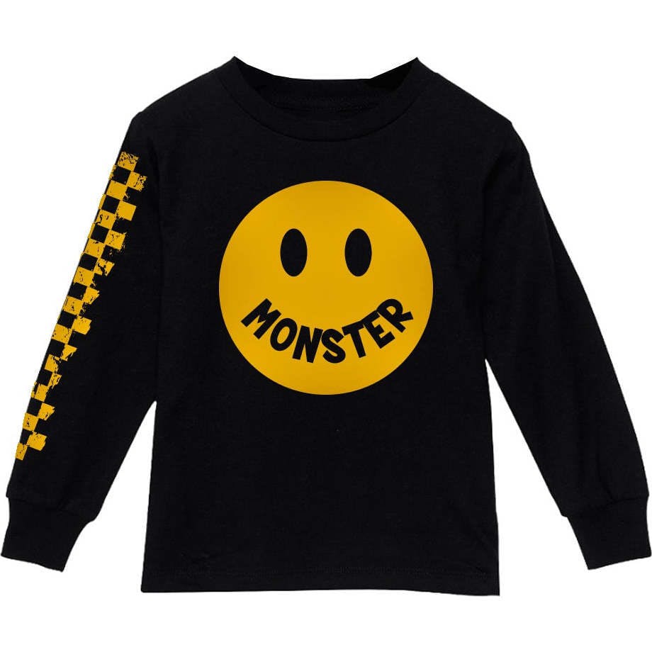 MONSTER Black Long Sleeve - Unisex for Boys and Girls