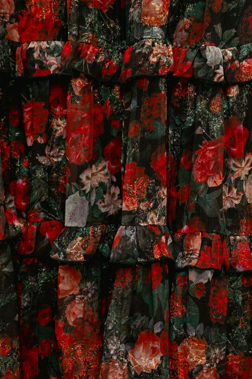 Winnie Dress in Midnight Roses
