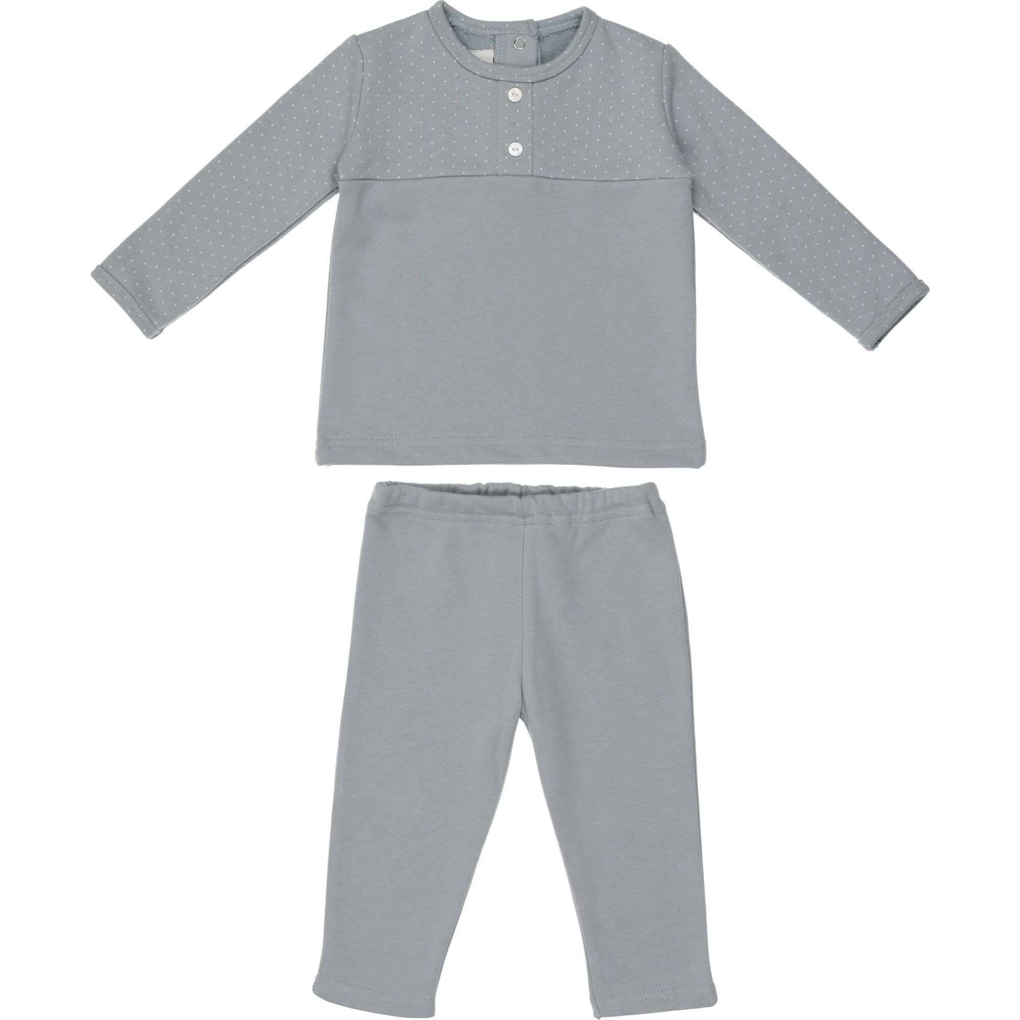 Texture Dot 2-Piece Top & Pant Set