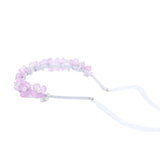 Purple Floral Pearl Headband