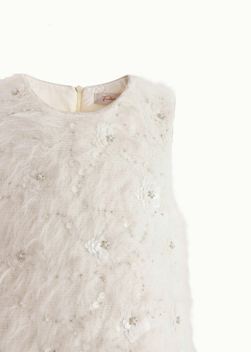 Cream Sparkle Tulle Dress