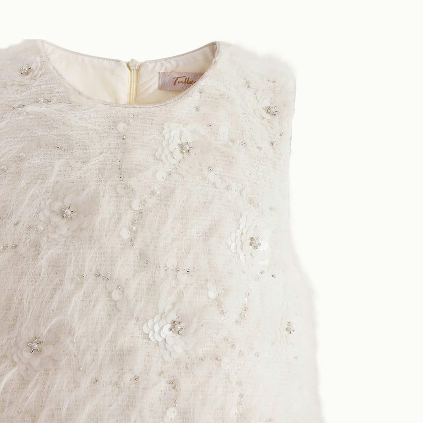 Cream Sparkle Tulle Dress