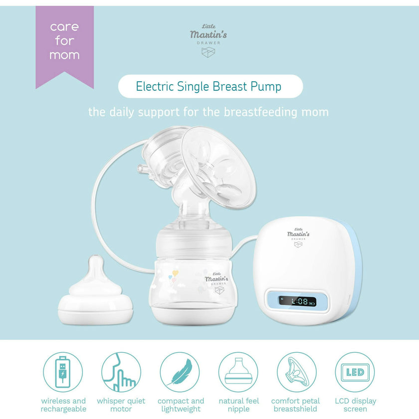 Electric Single Breast Pump: Blue