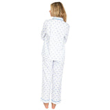 Women's Blue Palm Tree Long PJ Set