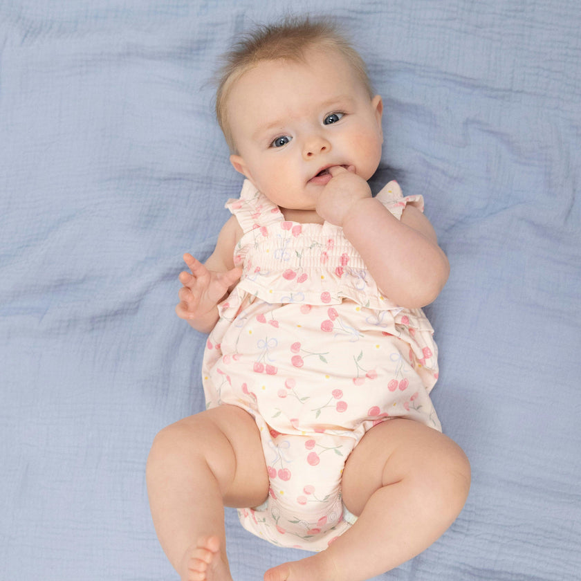 Sweet Bow Cherries - Ruffly Strap Bubble