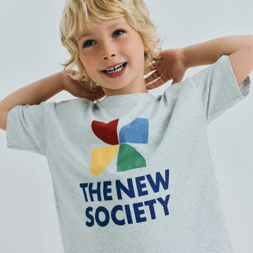 TNS Logo T-Shirt Light Grey Melange