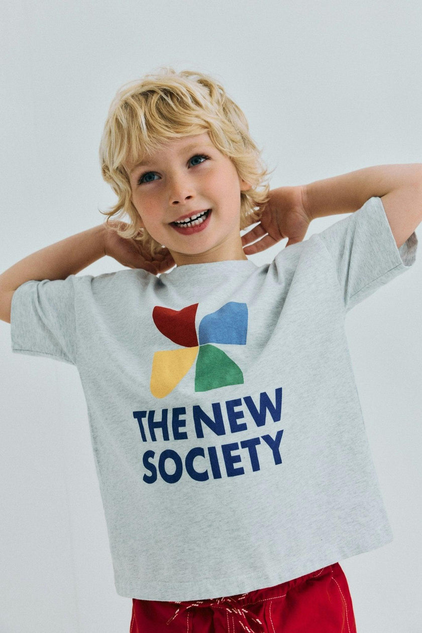 TNS Logo T-Shirt Light Grey Melange