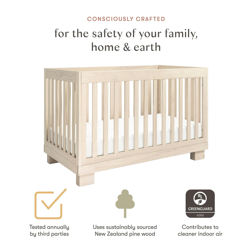 Babyletto Modo 3-in-1 Convertible Crib with Toddler Bed Conversion Kit