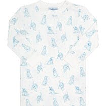 Blue Puppy Love Print Pajamas