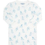 Blue Puppy Love Print Pajamas