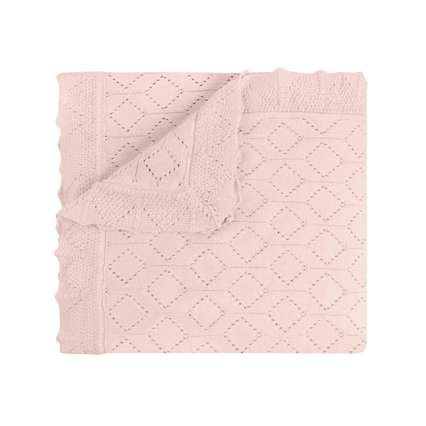 Lux Pointelle Knit Blanket