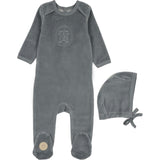 MT Embossed Footie & Hat Set