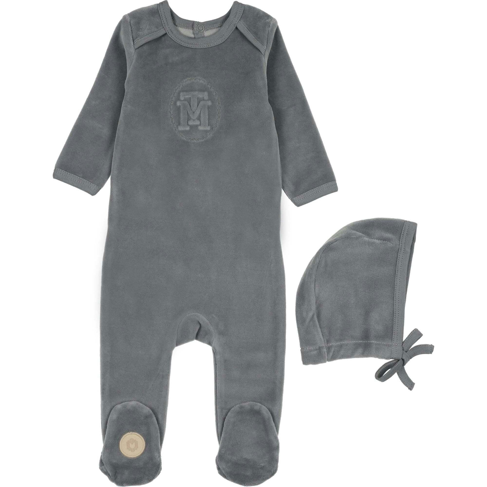 MT Embossed Footie & Hat Set
