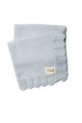 Knit Pointelle-Edge Viscose-Blend Blanket