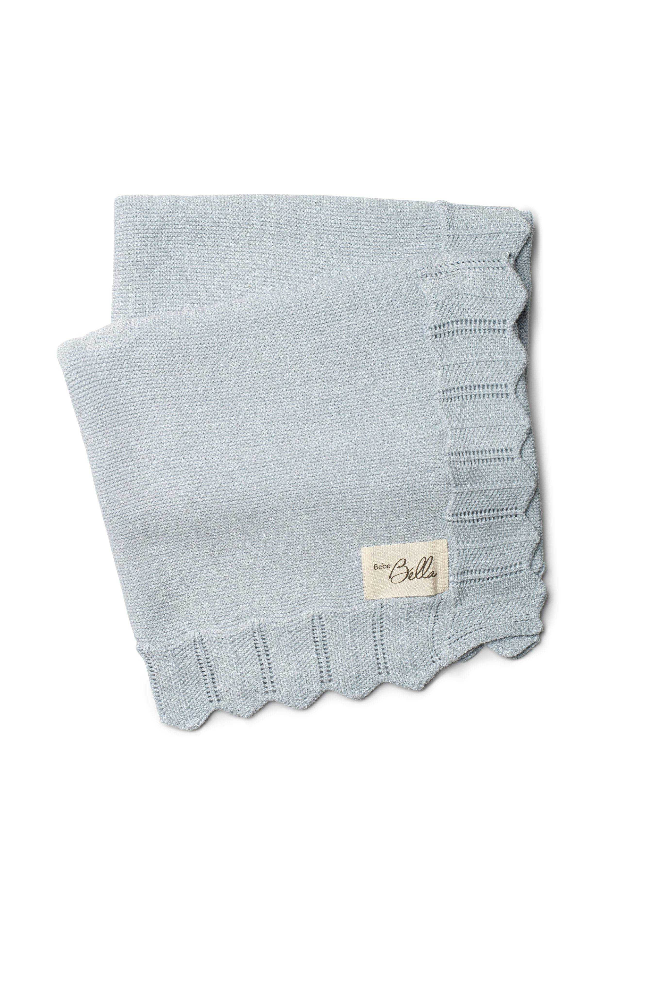 Knit Pointelle-Edge Viscose-Blend Blanket