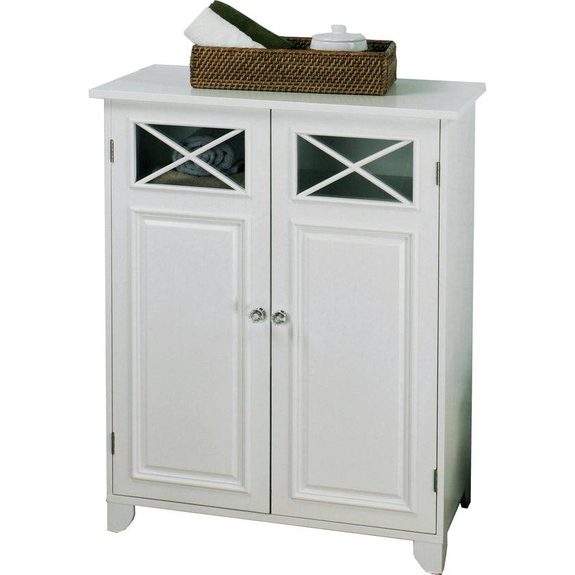 Dawson Wooden Floor Cabinet with Cross Molding and 2 Doors
