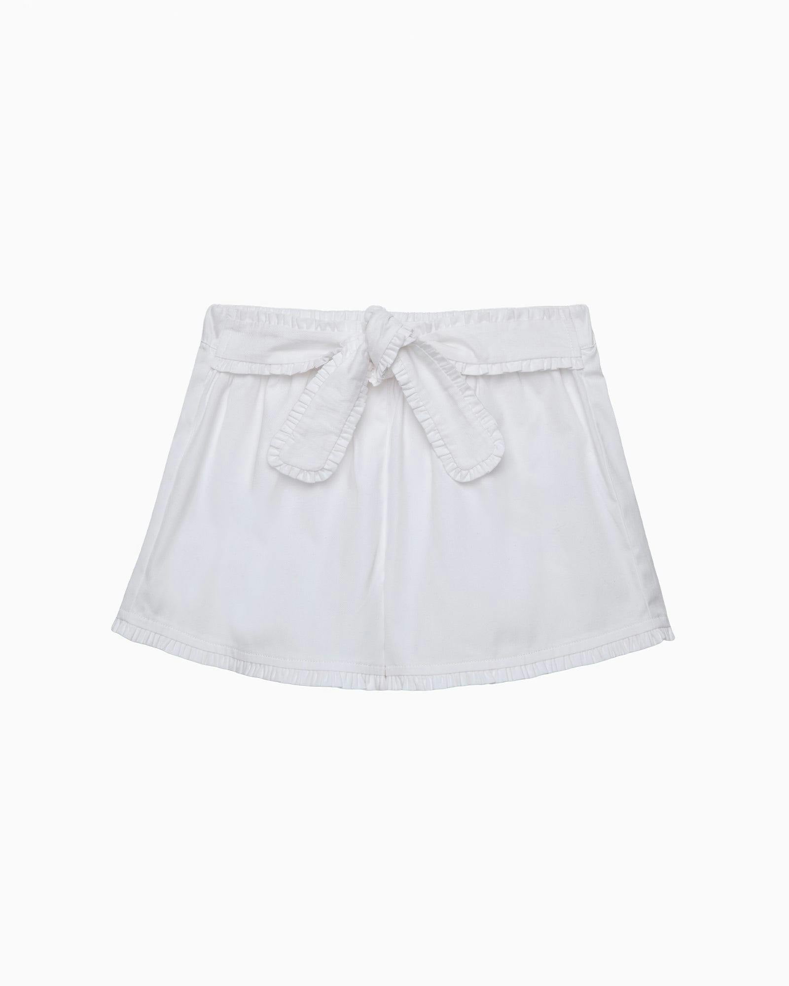 White Twill Shorts