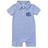 Tripp Boys' Pima Cotton Polo Shortall Blue Stripes