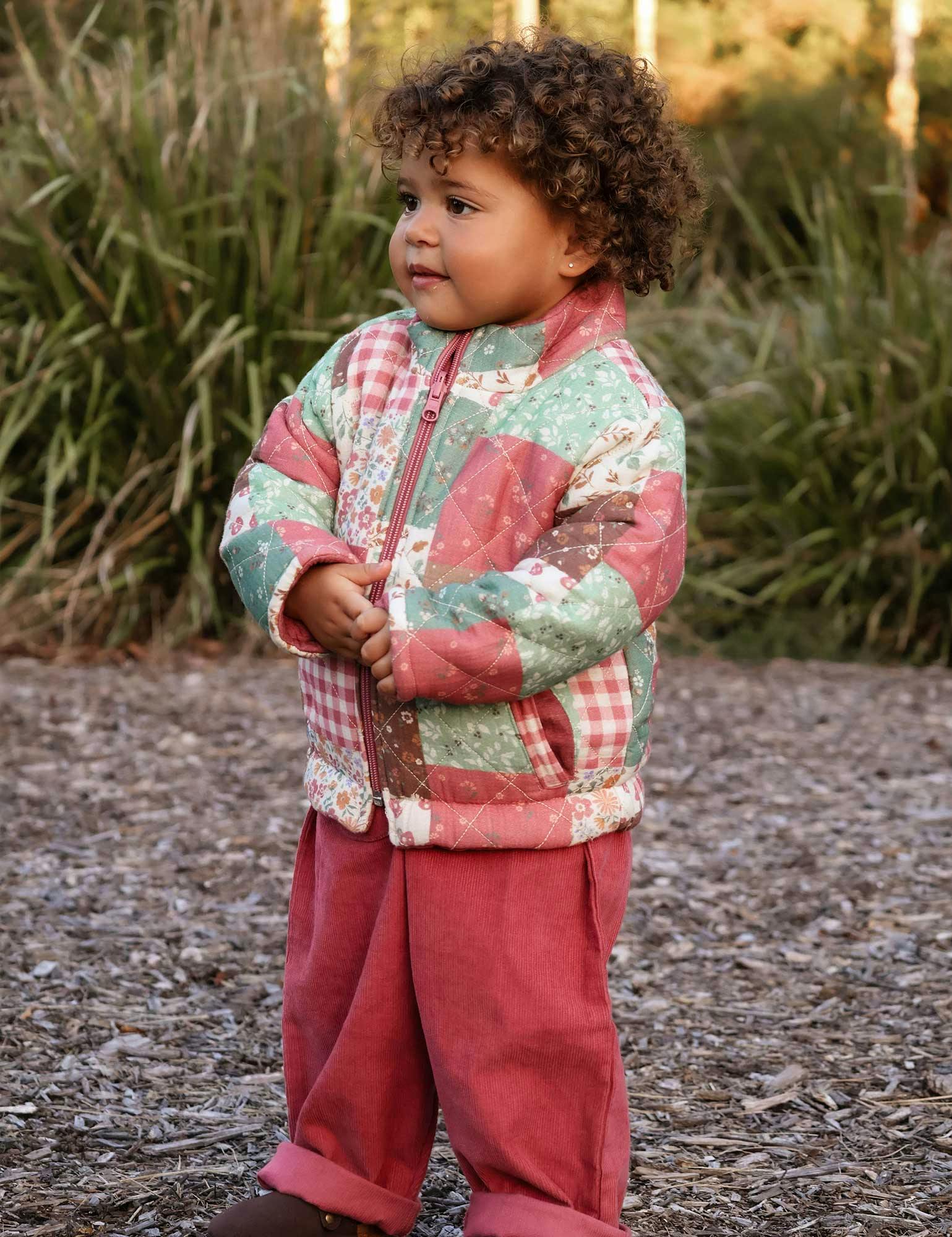 Reversible Quilted Jacket Patchwork Print