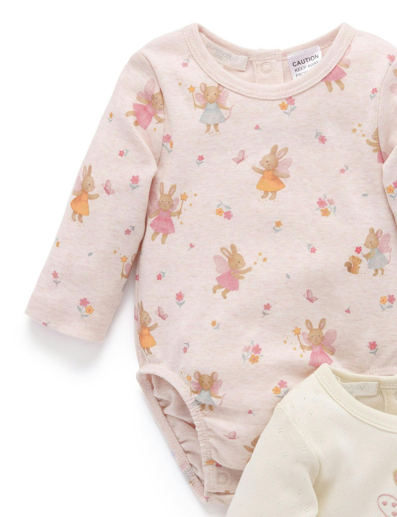 2 Pack Bodysuit Little Fairies Print