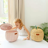 Apple Rattan Storage Basket Pink - Small