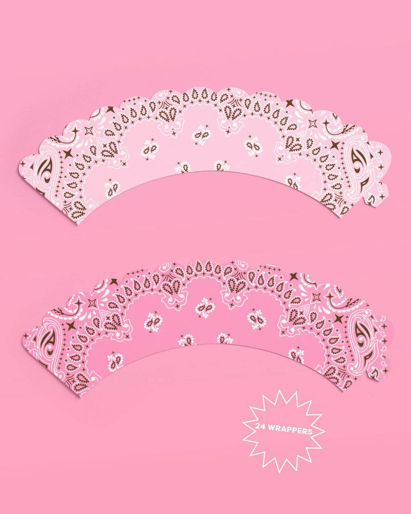 Cowgirl Cupcake Toppers - 24 toppers + sleeves