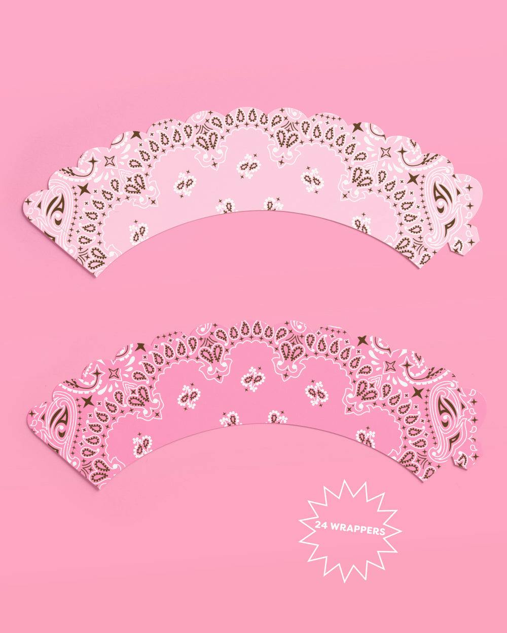 Cowgirl Cupcake Toppers - 24 toppers + sleeves