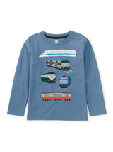Trains Trains Trains Graphic T, Coronet Blue