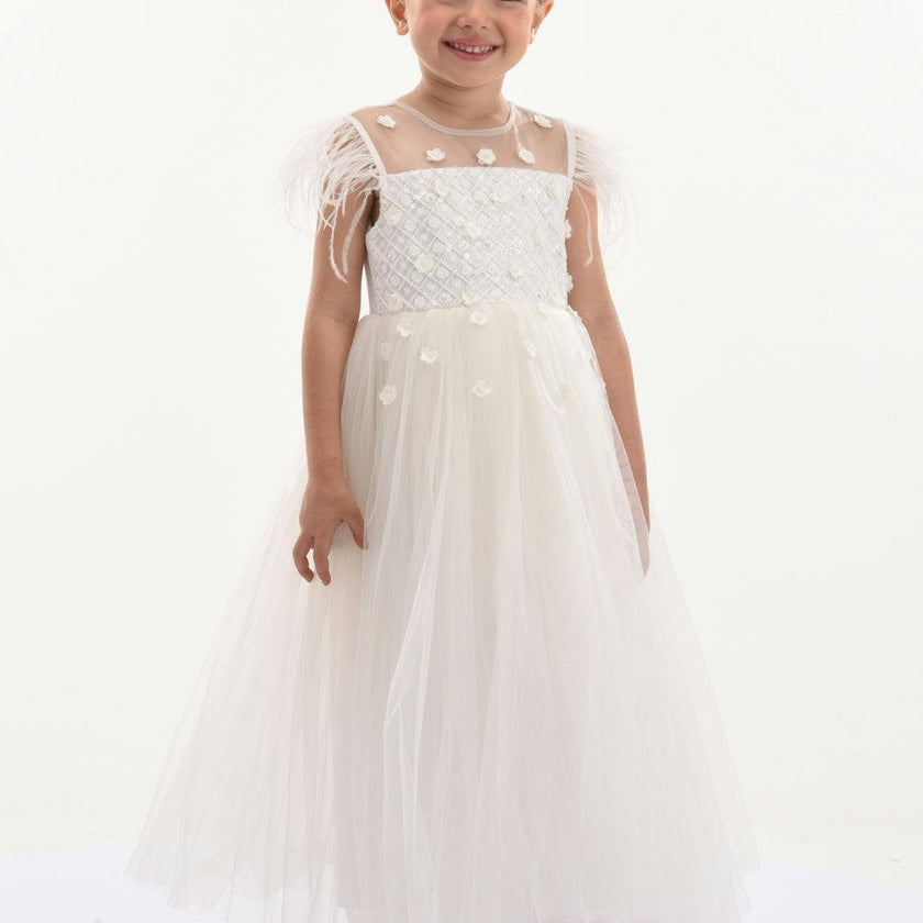 White Ecru Ayala Dress