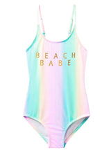 Beach Babe Rainbow Print Fully Lined Swimsuit