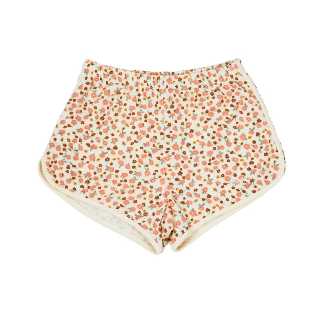 Retro Shorts | Organic Cotton Terry - Sunset Meadow