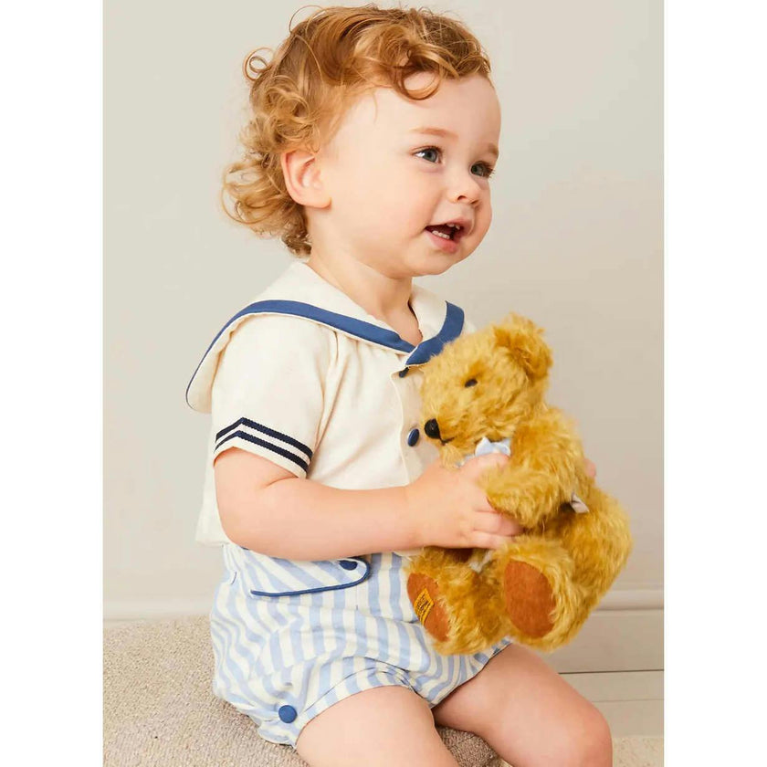 Regency Stripe Mariner Collar Two Piece Set With Bloomers in Blue (6mths-4yrs)