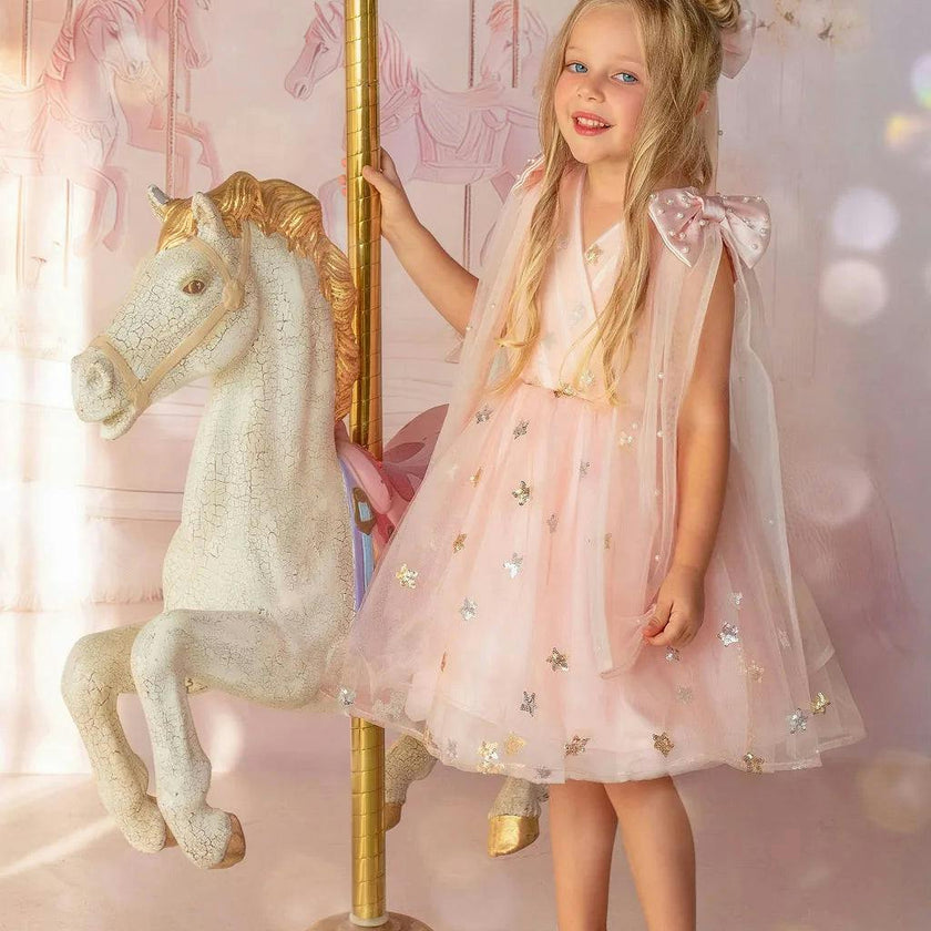 Twinkle Star Blush Pink Tulle Dress