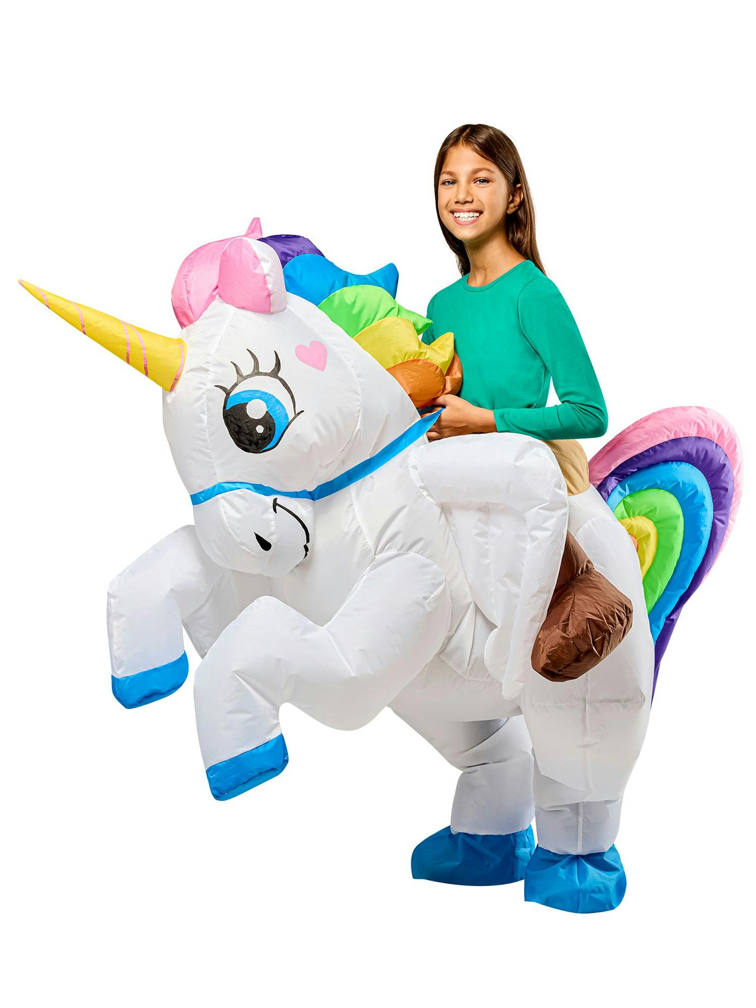 Kids' Ride on Unicorn Light Up Inflatable Costume
