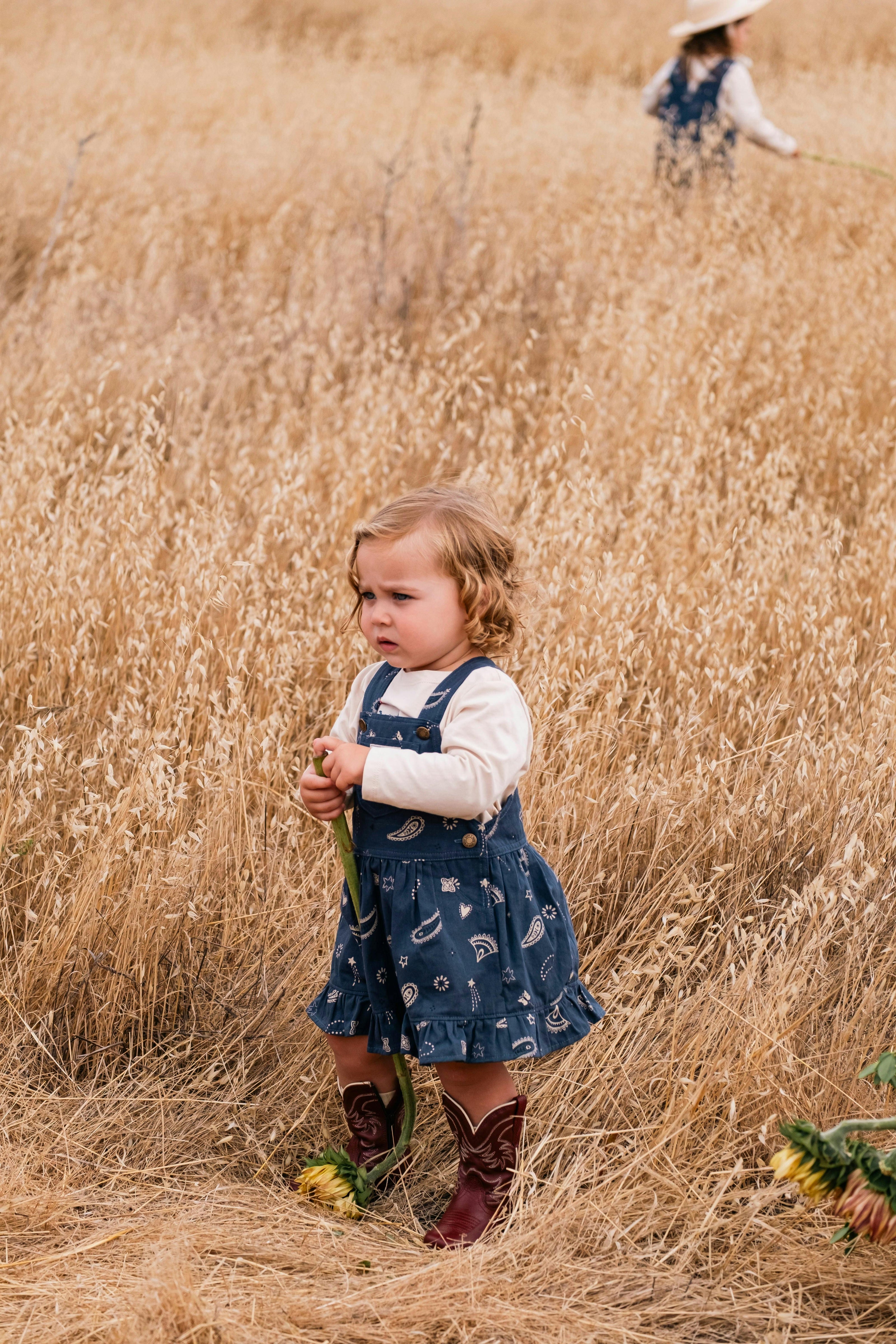 Overall Dress in Midnight Bandana