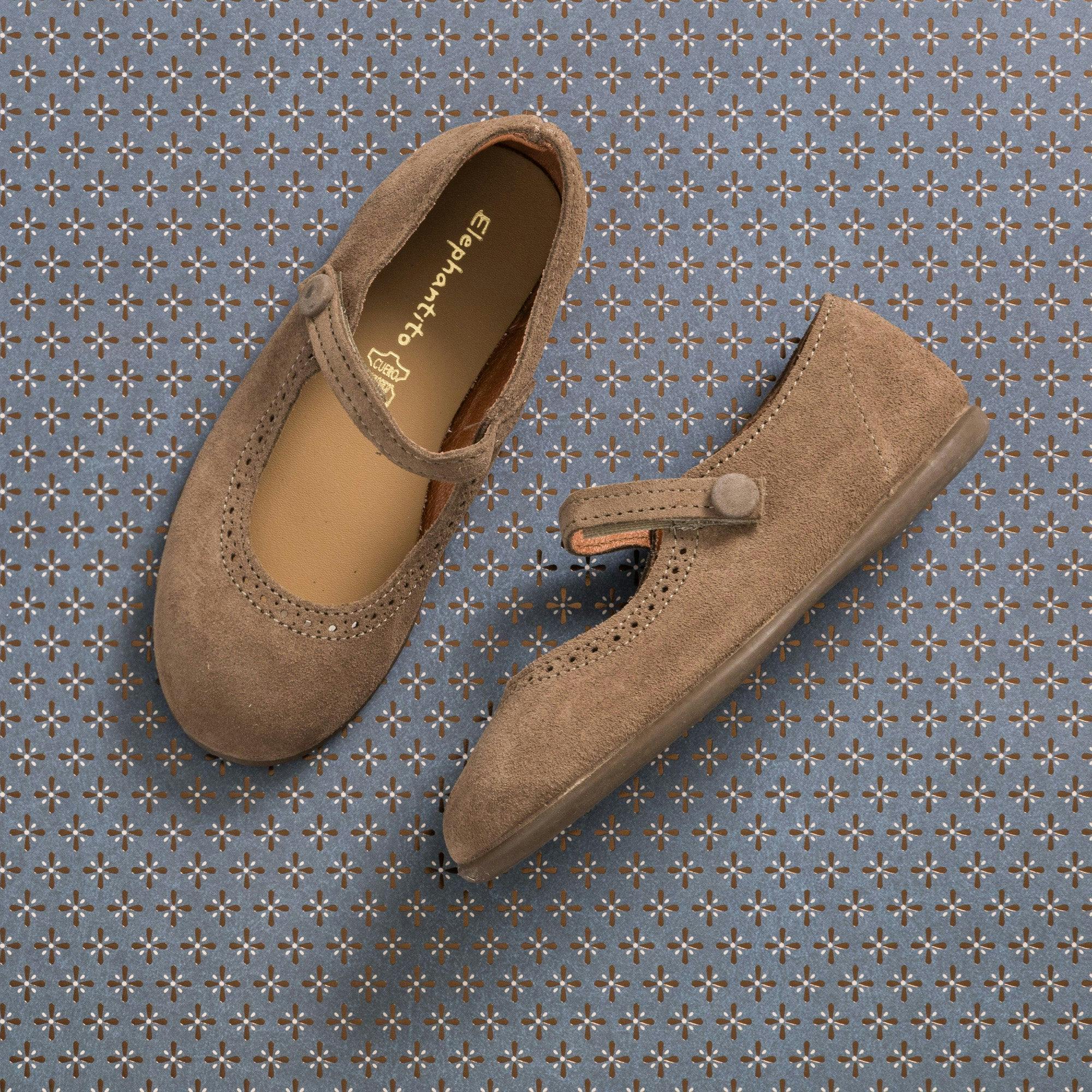 Suede Mary Jane | Beige